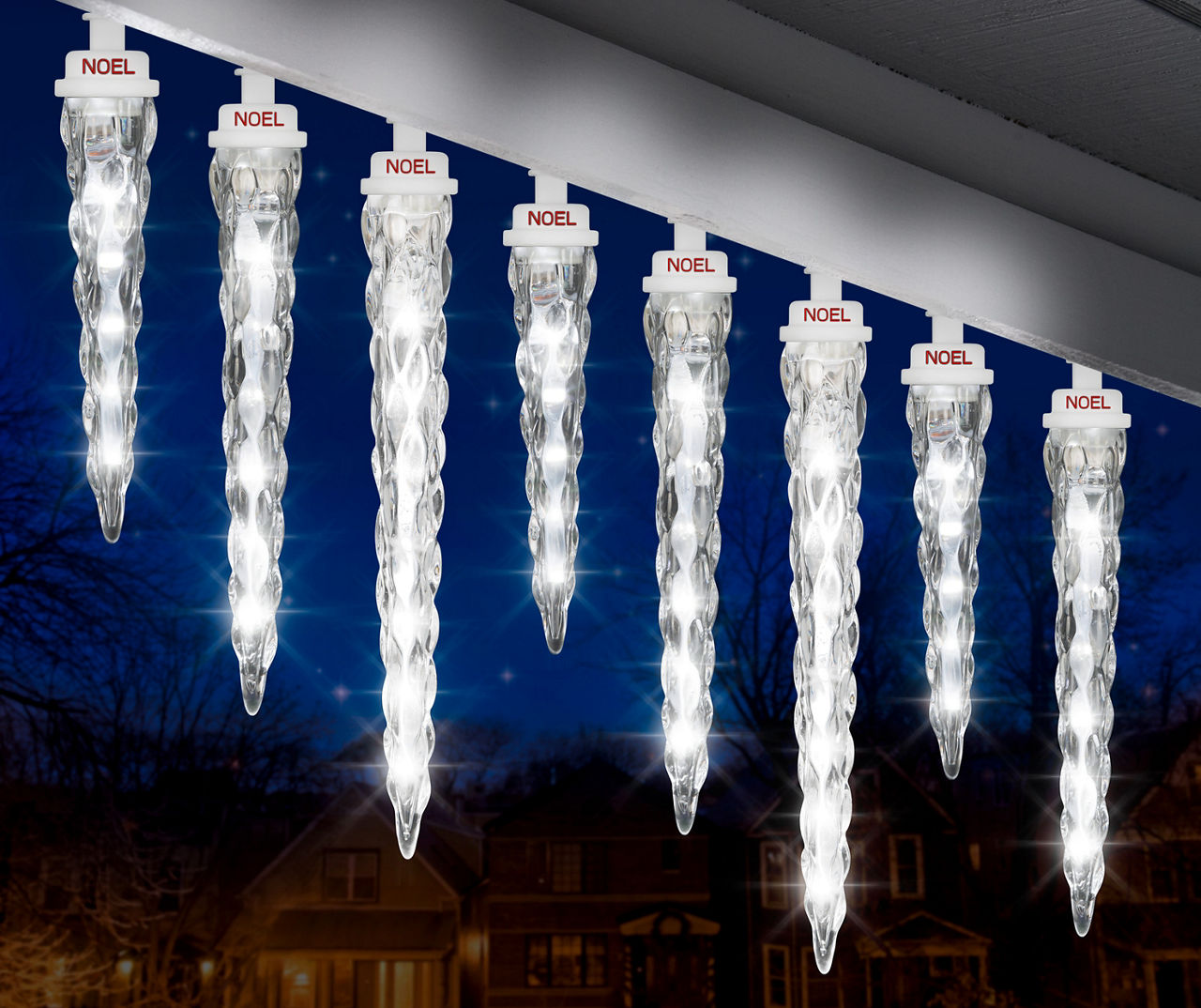 Lightshow Shooting Star LED Icicle Light Set 8 Lights Big Lots