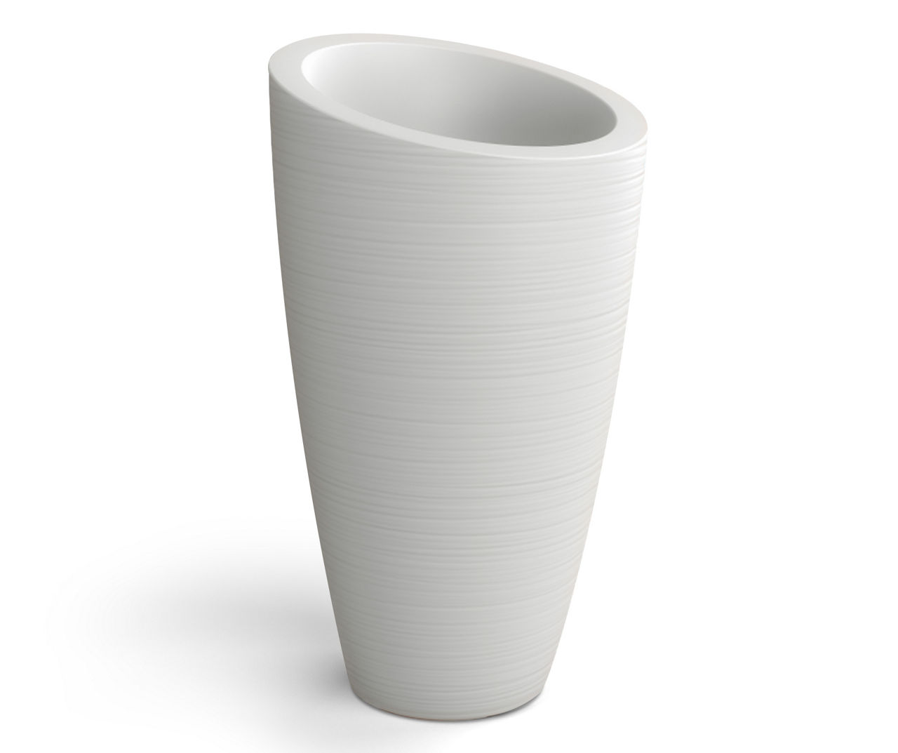 Mayne Inc. 22" Modesto White Tall Plastic Planter Big Lots