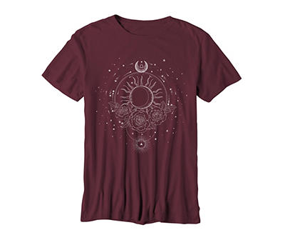 Women's Burgundy Trust Your Vibes Graphic Tee