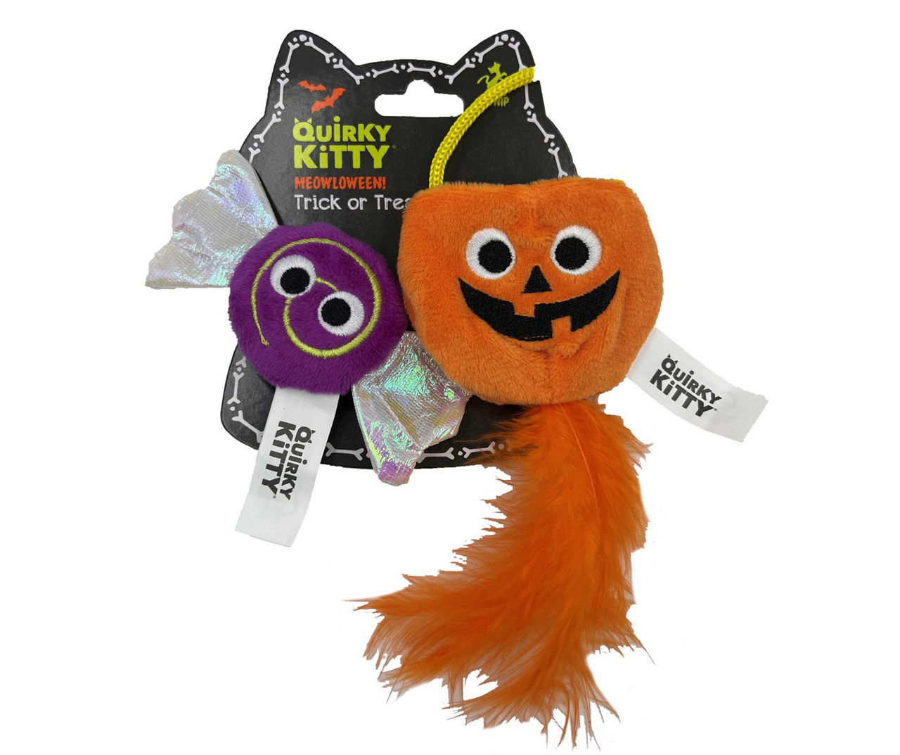 Candy Pumpkin Halloween 2 Piece Cat Toy Set