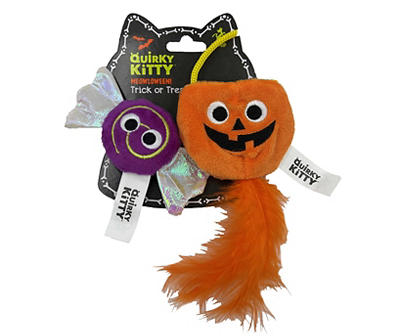 Candy & Pumpkin Halloween 2-Piece Cat Toy Set