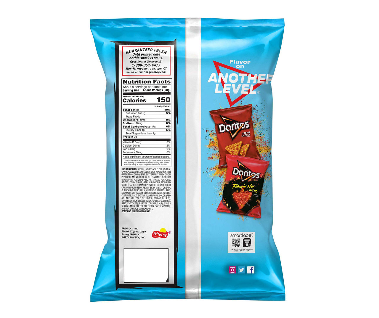 Doritos Blazin' Buffalo & Ranch Flavor 9.25 oz Bag Snack Chips Tortilla  Party