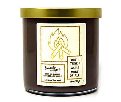 Fireside Embers Brown Jar Candle, 14 oz.