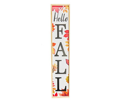 "Hello Fall" Leaf Framed Vertical Decor