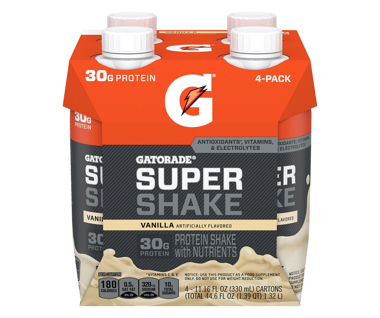 Gatorade Vanilla Super Protein Shake, 4Pack Big Lots