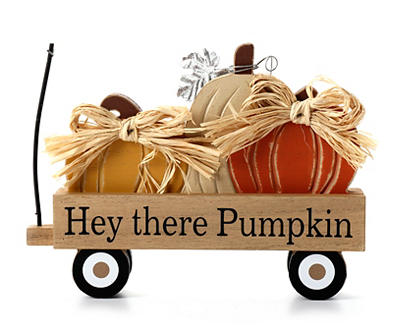 "Hey There Pumpkin" Wagon Tabletop Decor