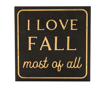 "I Love Fall Most Of All" Box Plaque