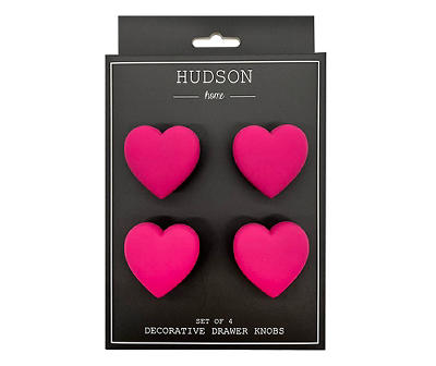 Hudson Home Heart Drawer Knobs, 4-Pack