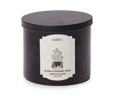 Warm Cinnamon Cider Black Cauldron 3-Wick Jar Candle, 14 oz.