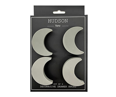 Hudson Home Moon Drawer Knobs, 4-Pack