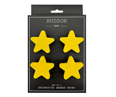 Hudson Home Star Drawer Knobs, 4-Pack
