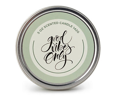 "Good Vibes Only" Tin Candle, 5 Oz.