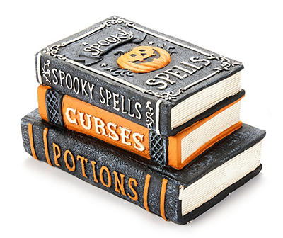 "Spooky Spells" Stacked Books Tabletop Decor