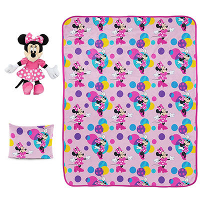 Pink Minnie Mouse Balloons 3-Piece Travel Set