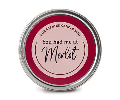 "You Had Me at Merlot" Tin Candle, 5 Oz.