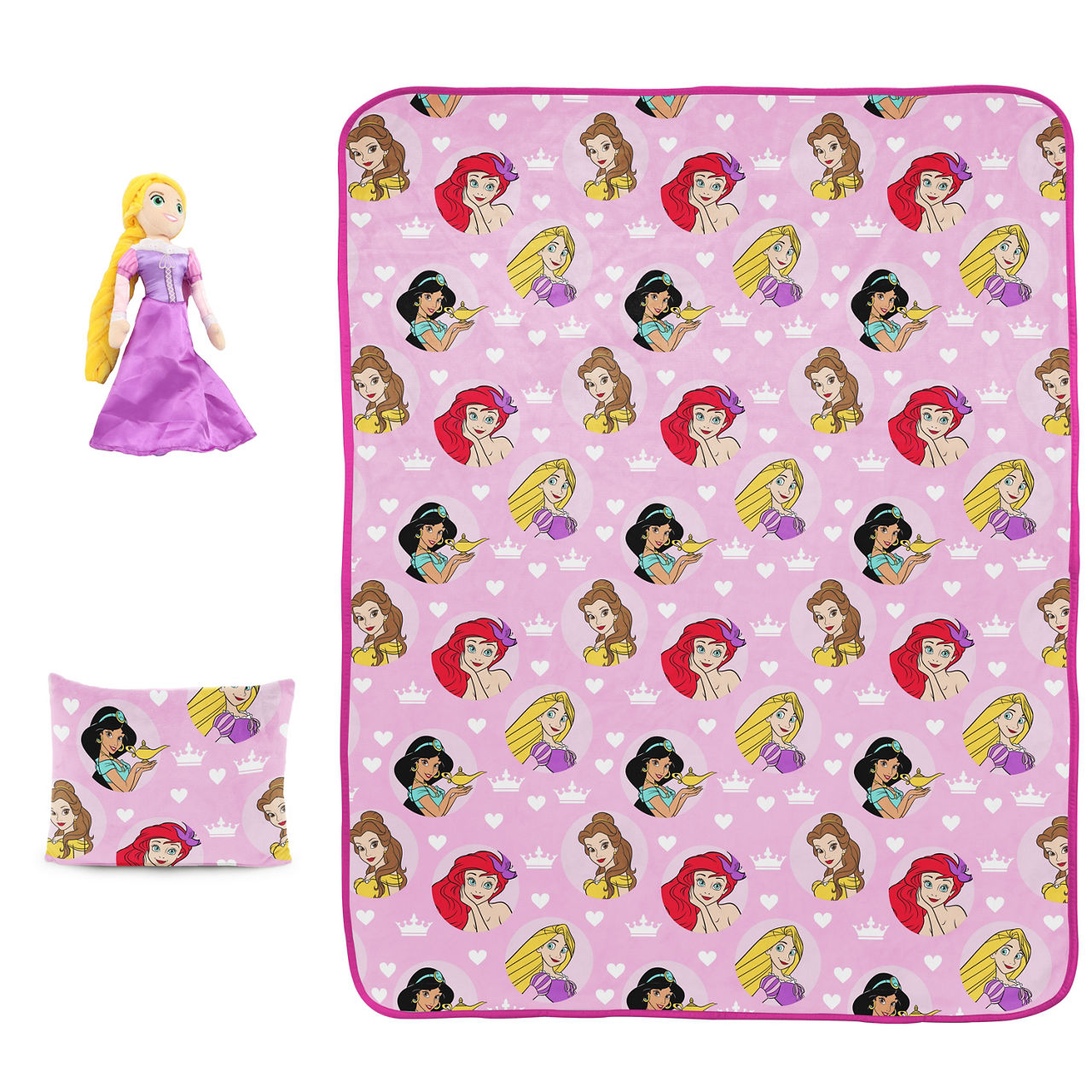 Disney Princess Pink Heart 3-Piece Travel Set