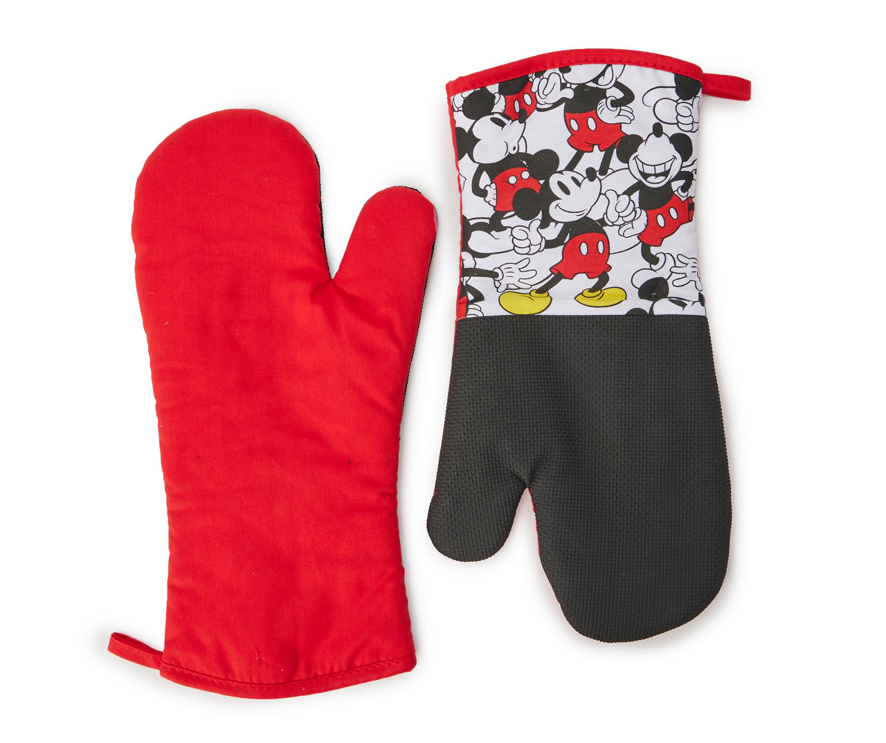 2pcs/set Disney Mickey Mouse Oven Mitts Coasters Suit Cute Animation Pure  Cotton Heat Insulation Gloves
