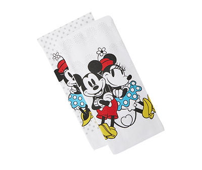 White Mickey & Minnie Pose Hand Towel, 2-Pack