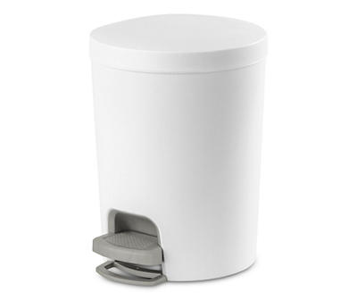 White Step-On 1.6 Gallon Waste Can