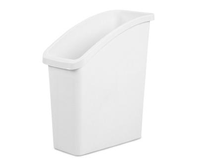 White Under-Sink Wastebasket