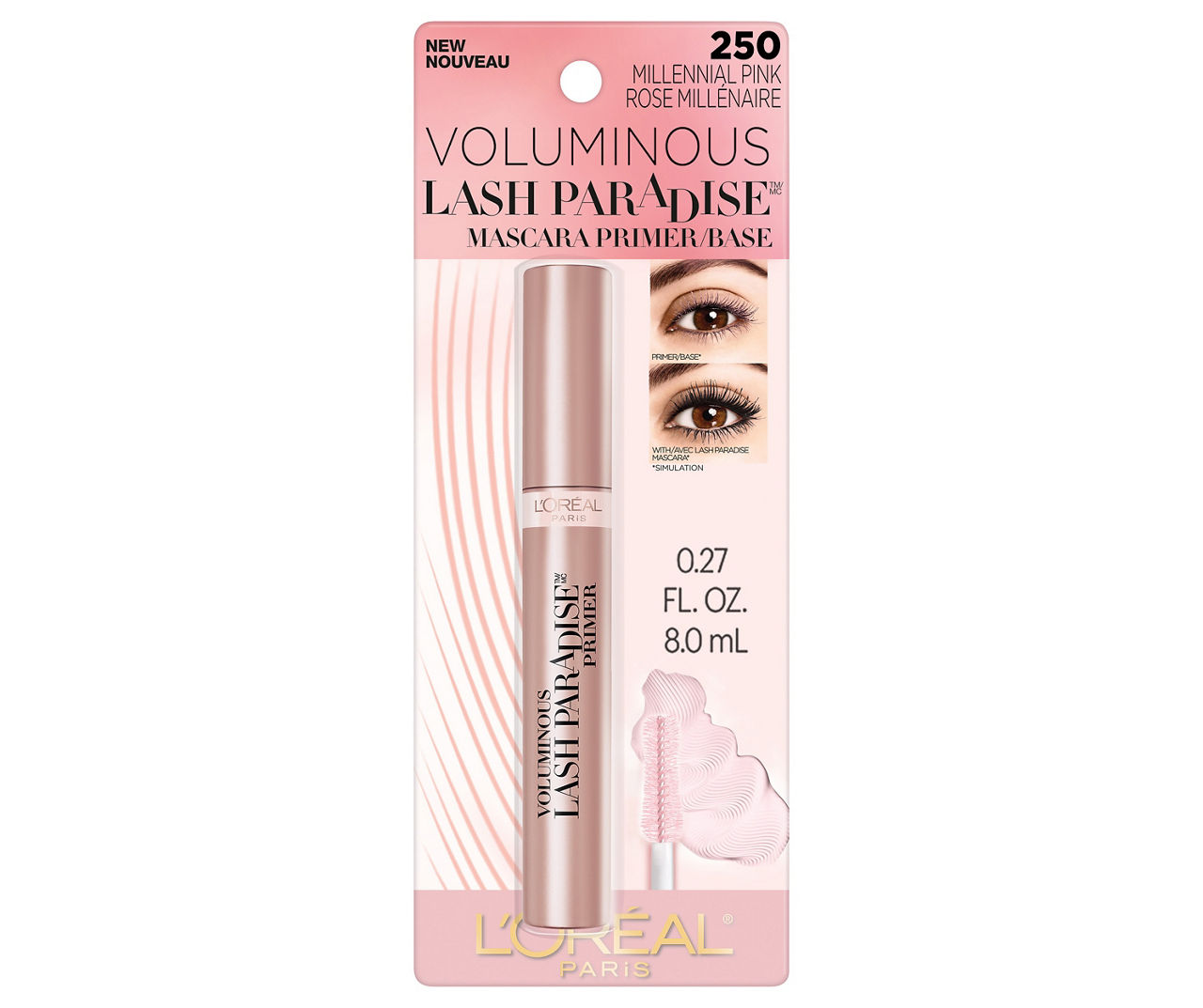 L'Oréal Voluminous Lash Paradise Volume Mascara Primer, Millennial Pink, Oz. | Big Lots
