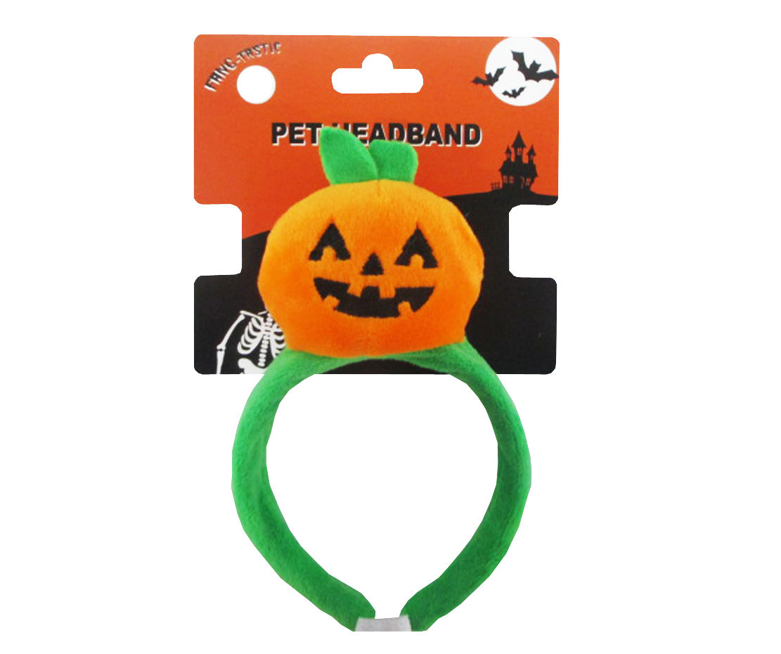 Pet X-Small/Small Pumpkin Headband