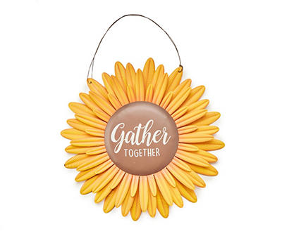 "Gather Together" Sunflower Metal Hanging Wall Decor