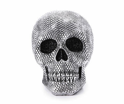Silver Skull Tabletop Decor