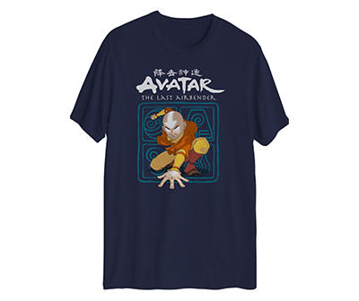 Avatar: The Last Airbender Men's Navy Aang Graphic Tee