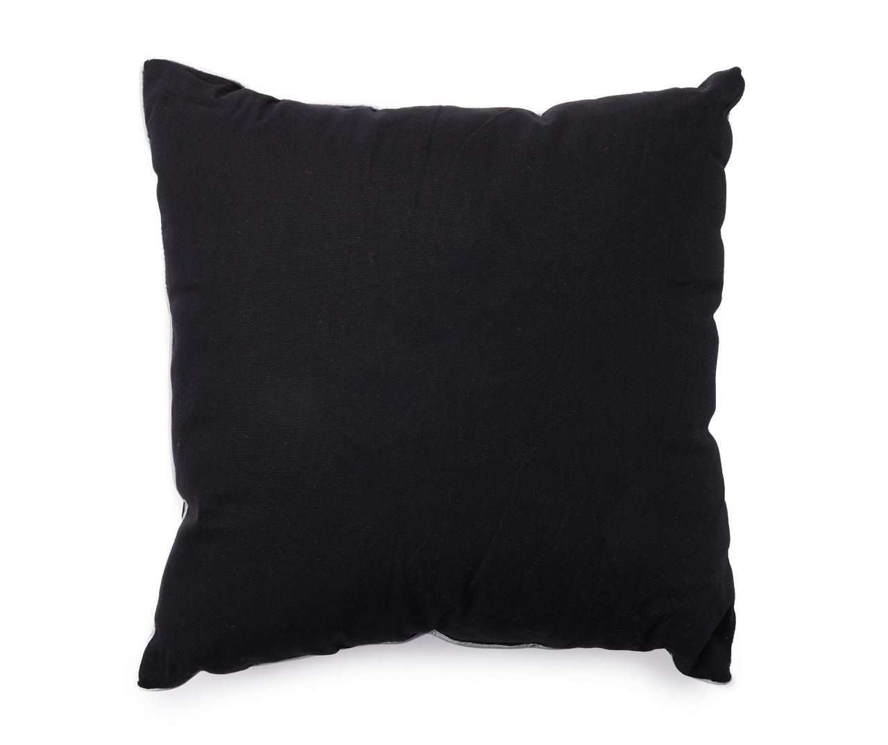 "Spooky Home" Black & Silver Web Square Throw Pillow