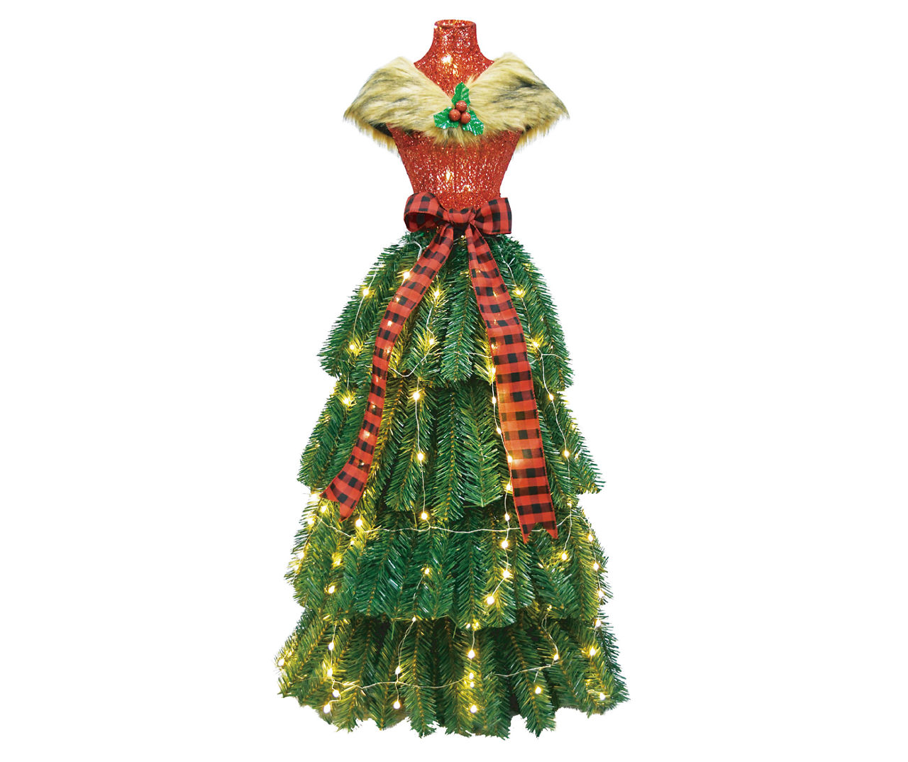 Christmas Tree Mannequin With LED WarmLights ,Decorated .BLACK FRIDAY SALE  $699
