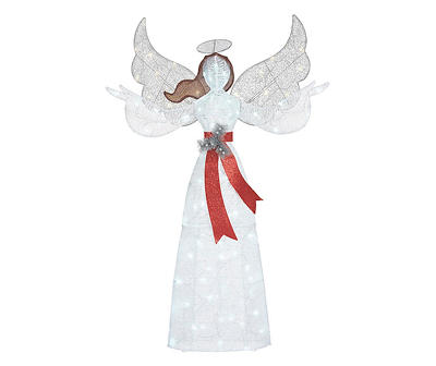 White & Silver Angel Outdoor Décor, (5')