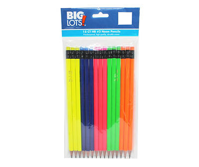 No. 2 Neon Pencils, 15-Count