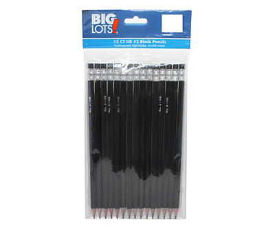 No. 2 Black Pencils, 15-Count