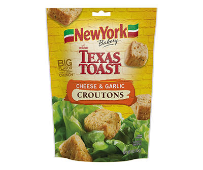 New York Bakery Texas Toast Cheese & Garlic Croutons 5 oz. Bag