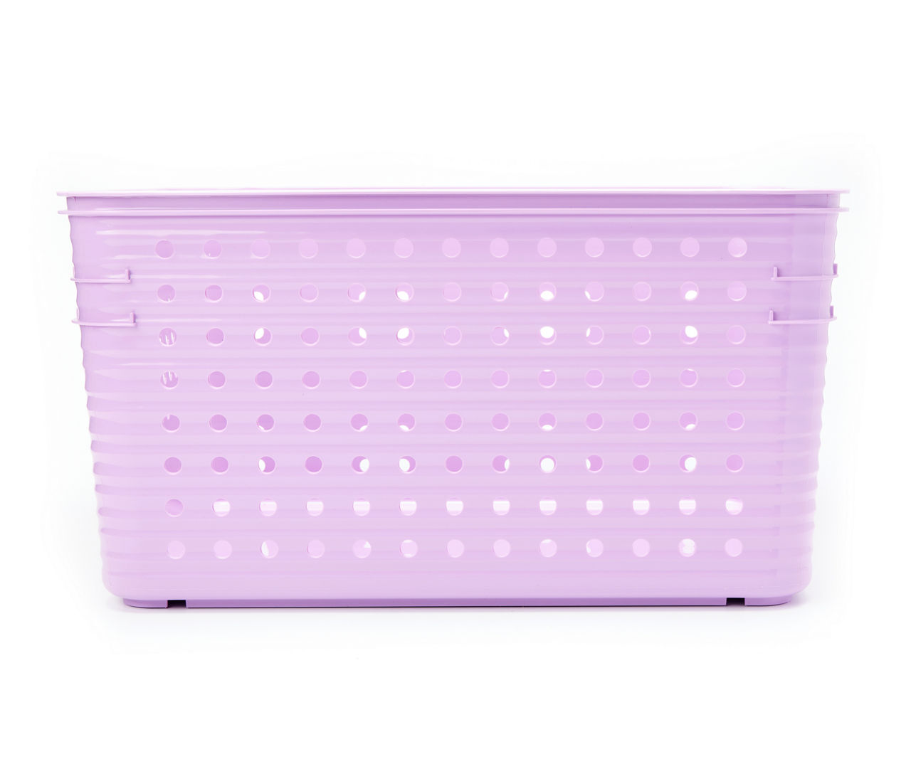 Large Bright Lilac Dot Basket