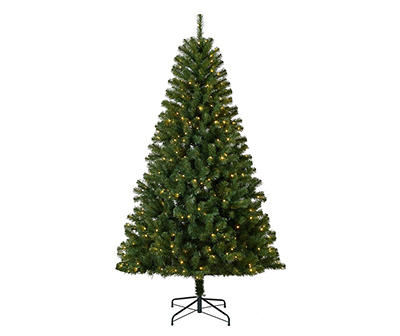 7' Cheyenne Pre-Lit LED Artificial Christmas Tree with Dual 9-Function Micro Lights