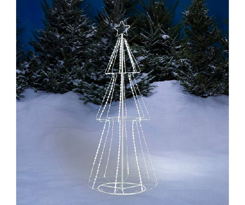 75" LED White Metal Tree