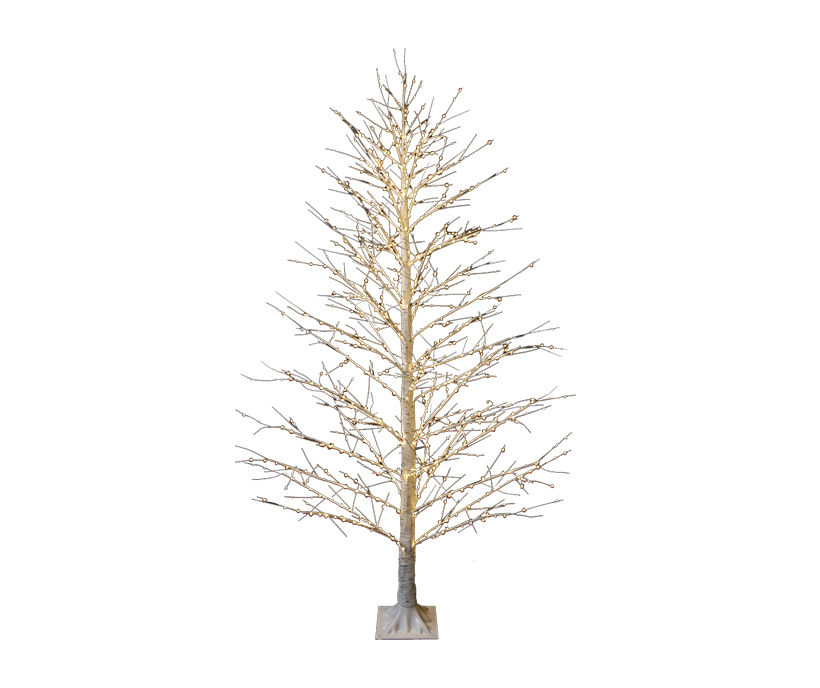 7' Warm White Twinkling LED Birch Tree