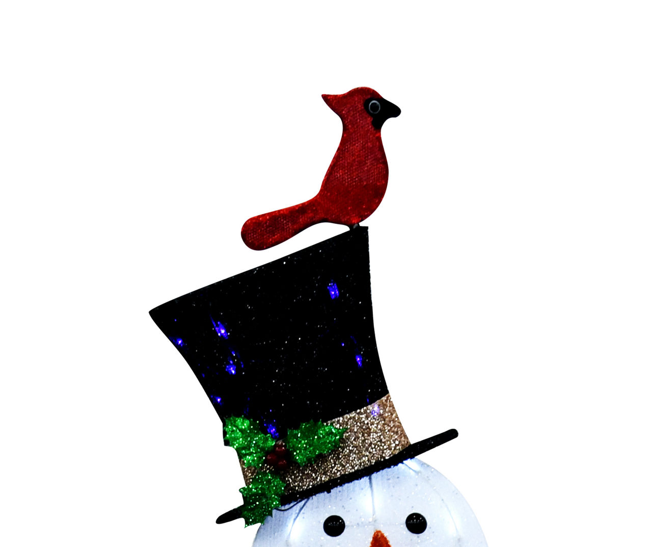 60" LED Snowman with Bird