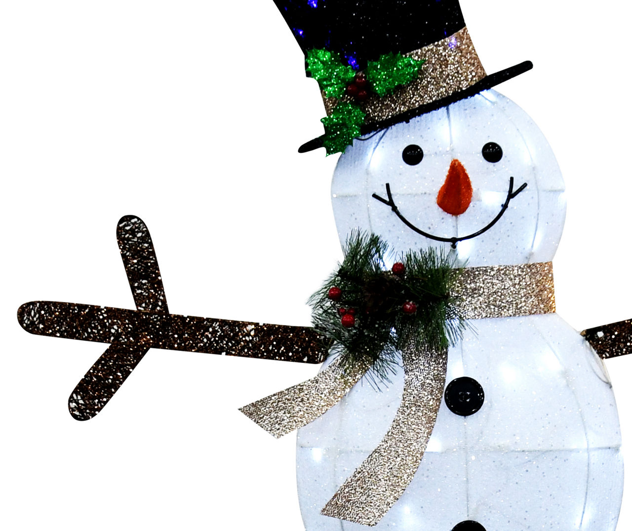 60" LED Snowman with Bird