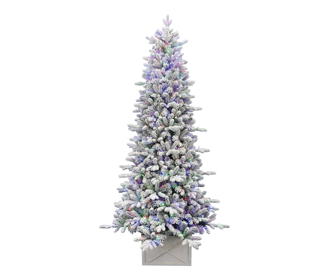 Broyhill 7.5' Cleveland Flocked PreLit LED Artificial Christmas Tree
