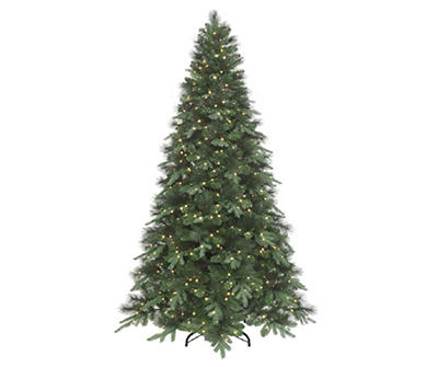 9' Mammoth Hard Needle Pre-Lit Artificial Christmas Tree with Warm White LED Lights
