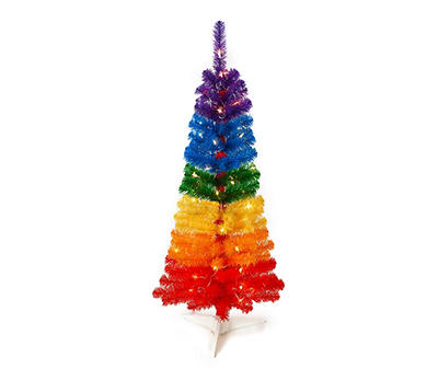 4' Merry Rainbow Pre-Lit Artificial Christmas Tree