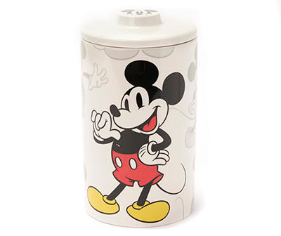 White & Gray Mickey Mouse Ceramic Canister, (9