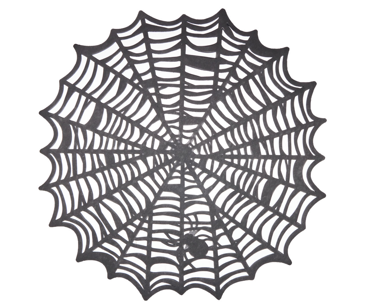 Black Iridescent Web Round PVC Placemat