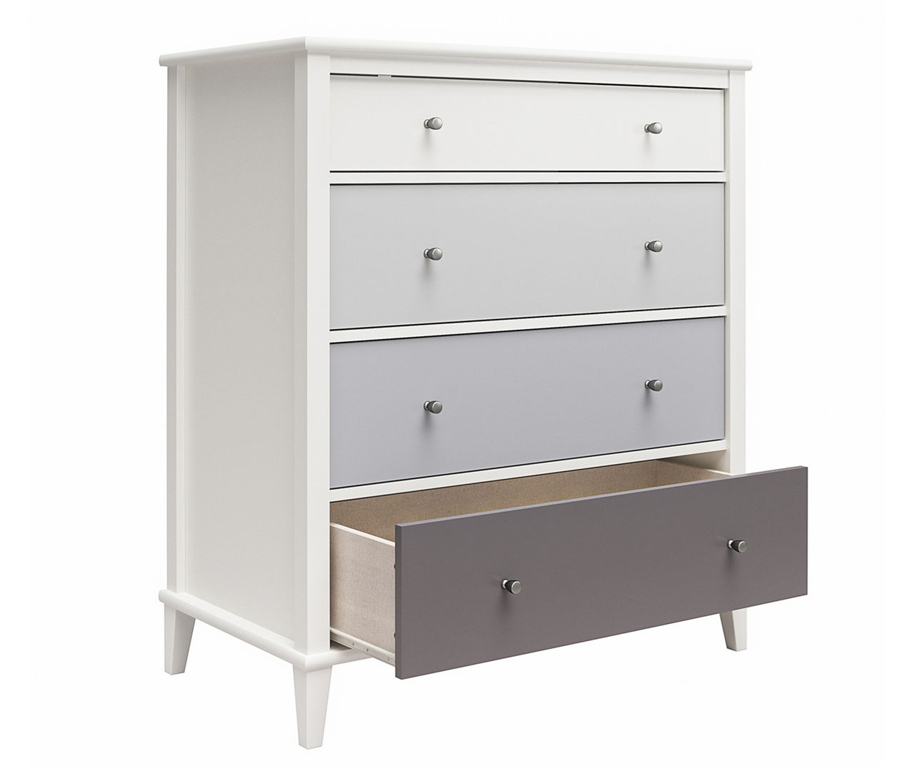 Little Seeds Phoenix White & Gray 4-Drawer Dresser | Big Lots