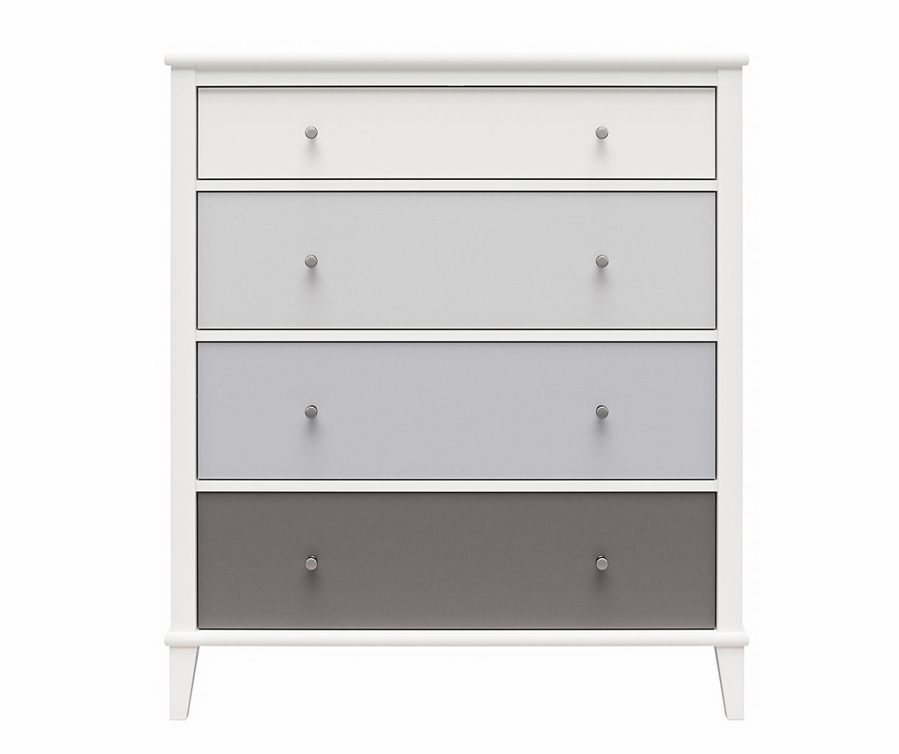 Phoenix White Gray 4 Drawer Dresser