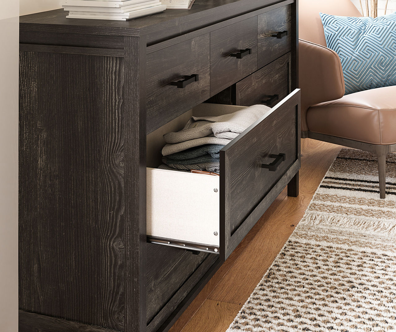 Silverton Black Oak 7-Drawer Dresser