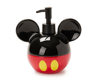 Black & Red Mickey Sculpted Ceramic Lotion Pump
